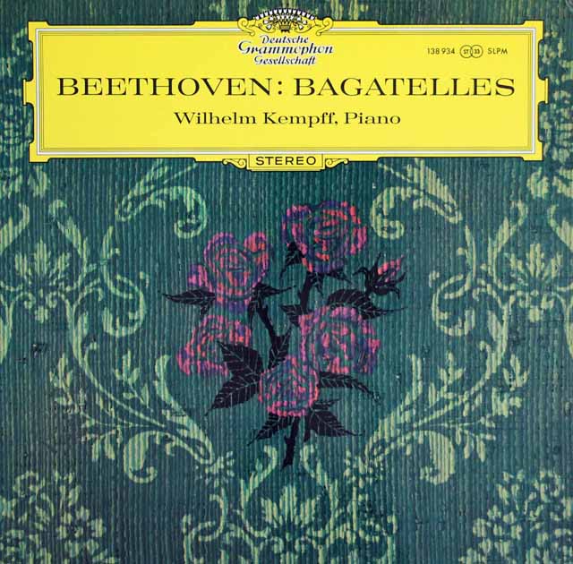 ケンプのベートーヴェン/バガテル集　独DGG　3284　LP レコード