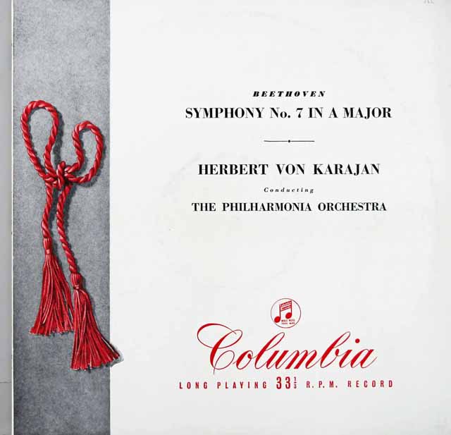 【オリジナル盤】カラヤンのベートーヴェン/交響曲第7番　英Columbia　2928　LP レコード