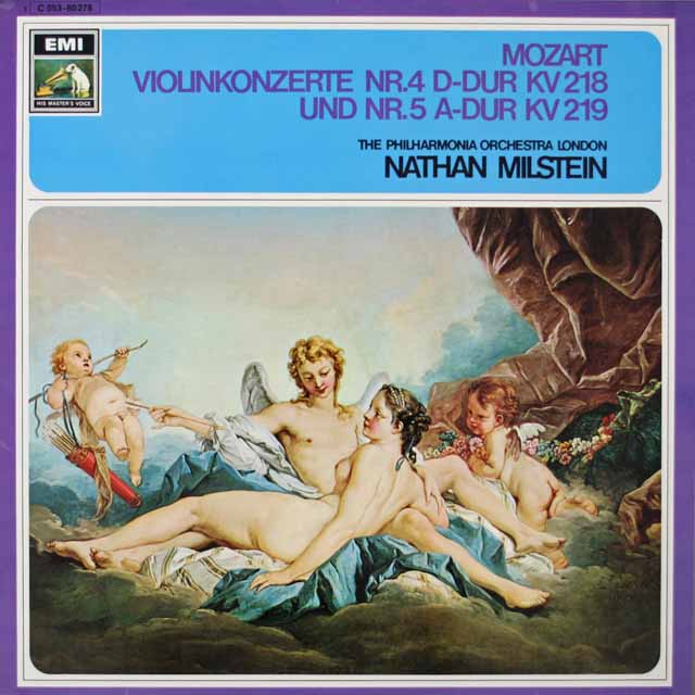 ミルシュタイン、ラインスドルフのモーツァルト/ヴァイオリン協奏曲第4、5番　独EMI　3793　LP レコード