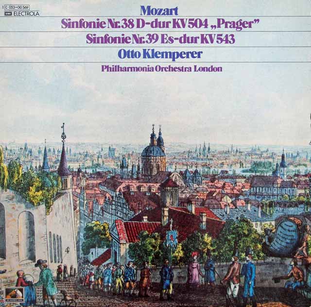 クレンペラーのモーツァルト/交響曲第38番「プラハ」&第39番　独EMI　3399　LP　レコード
