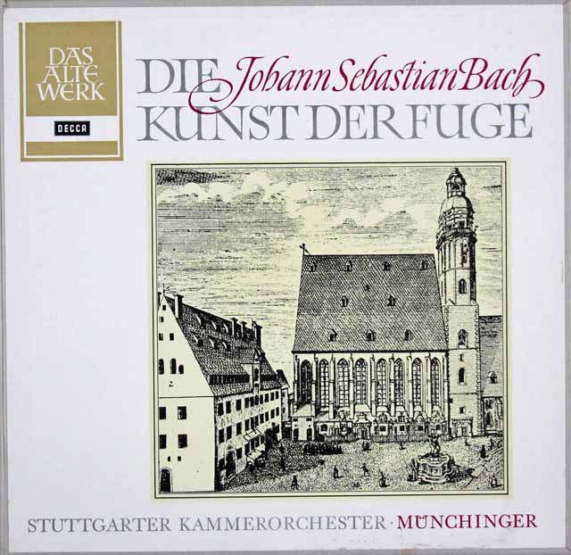ミュンヒンガーのバッハ/「フーガの技法」　独DECCA　3035　LP レコード