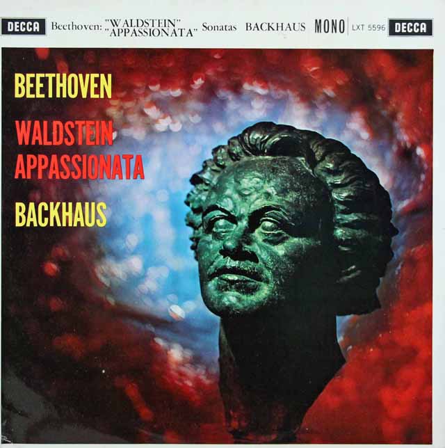 バックハウスのベートーヴェン/ピアノソナタ「ワルトシュタイン」&「熱情」　英DECCA　3035　LP レコード