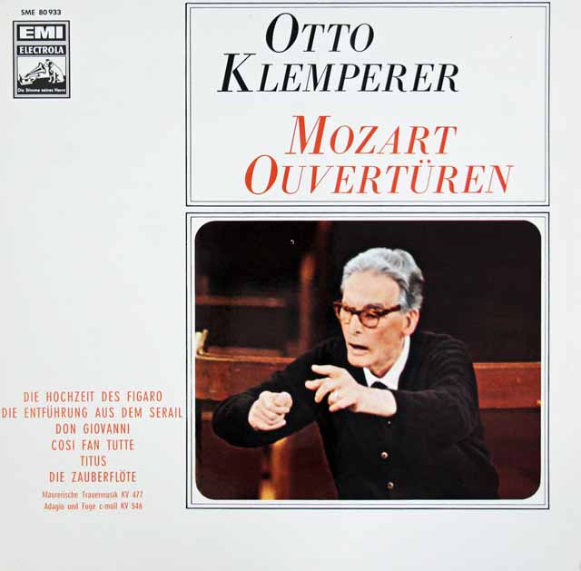 クレンペラーのモーツァルト/序曲集　独EMI　3017　LP レコード