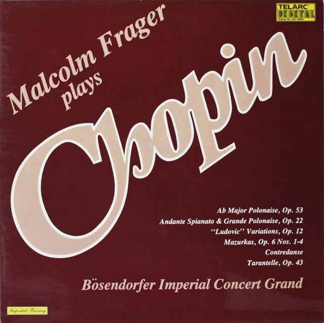 マルコム・フレージャー・プレイズ・ショパン　独TELARC　3746　LP レコード