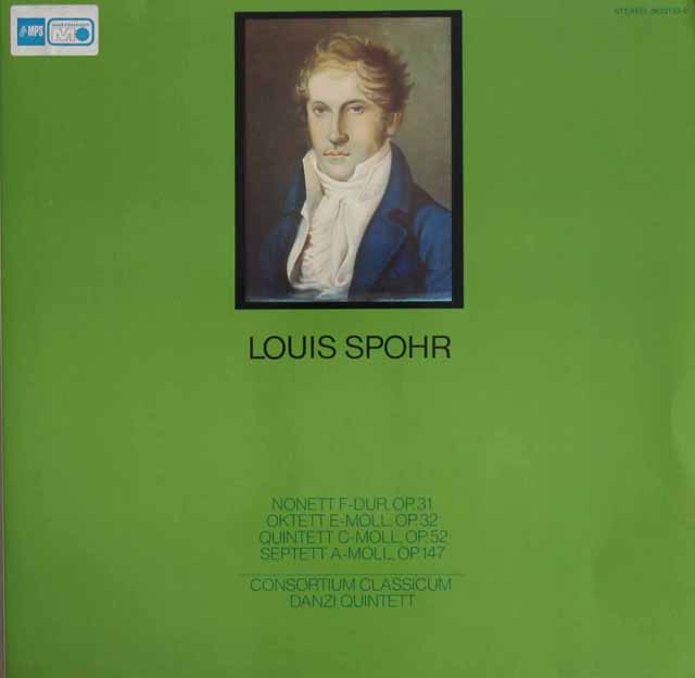 コンソルティウム・クラシクム、ダンツィ五重奏団のシュポーア/大九重奏曲ヘ長調ほか　独MPS　3528　LP レコード