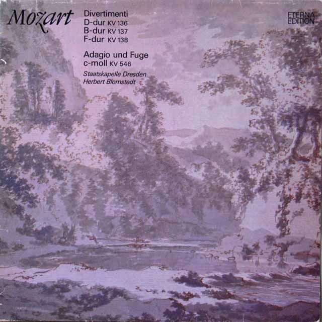 ブロムシュテットのモーツァルト/ディヴェルティメント集　独ETERNA  2705　LP レコード