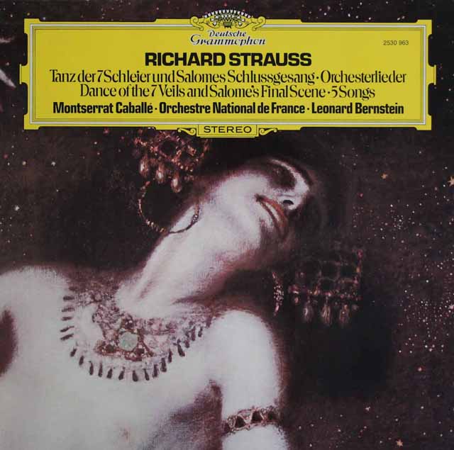 カバリエ、バーンスタインのR.シュトラウス/「サロメ」から「終曲のモノローグ」ほか　独DGG　3618　LP レコード