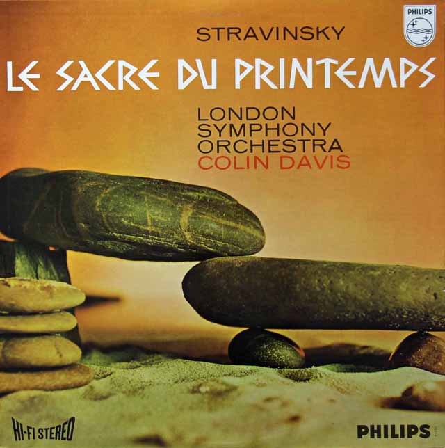 デイヴィスのストラヴィンスキー/「春の祭典」　蘭PHILIPS 　2834　LP レコード