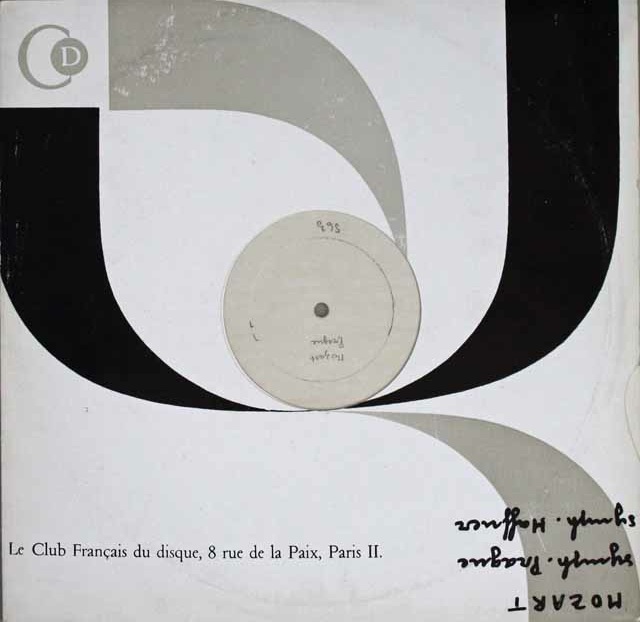 【モノラル・テストプレス】　ヴァントのモーツァルト/交響曲第38番《プラハ》、第35番《ハフナー》　　グラブ・フランセ　3227　LP レコード