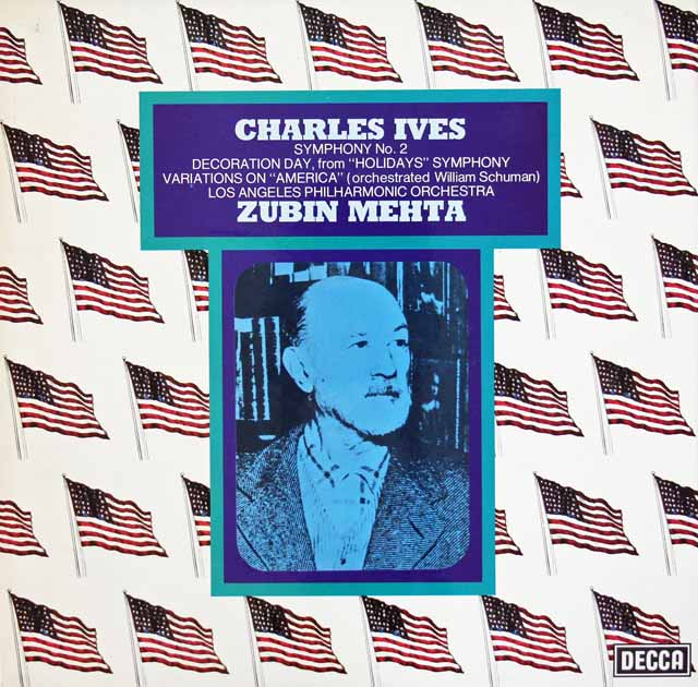 【オリジナル盤】 メータのアイヴス/交響曲第2番ほか　英DECCA　3017　LP レコード