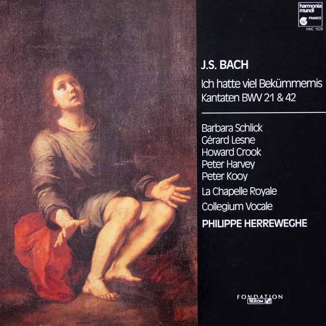 ヘレヴェッヘのバッハ/教会カンタータ第21＆24番　独HM　3035　LP レコード