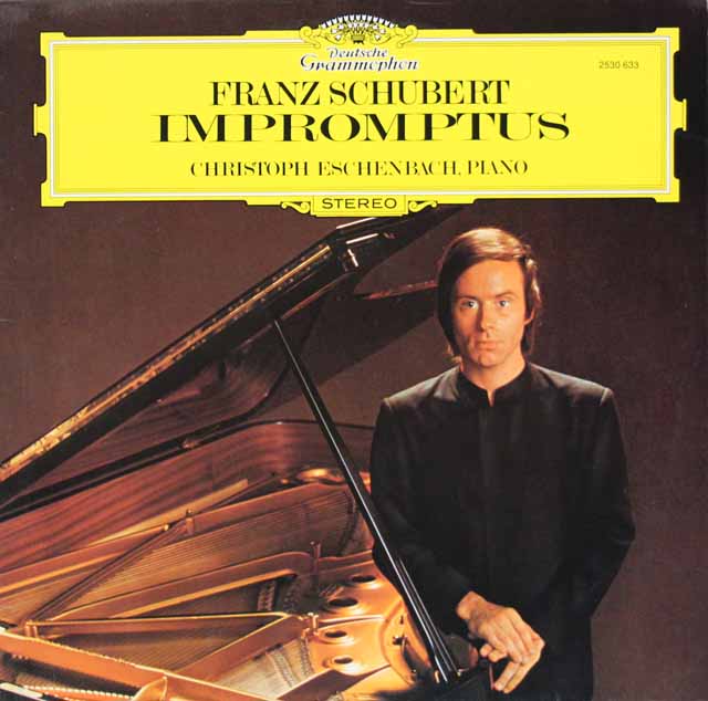 エッシェンバッハのシューベルト/即興曲集　独DGG　3017　LP レコード