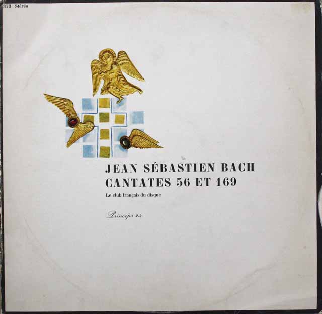 【ステレオ】　リステンパルトのバッハ/カンタータ第56&169番　仏CF　3229　LP レコード
