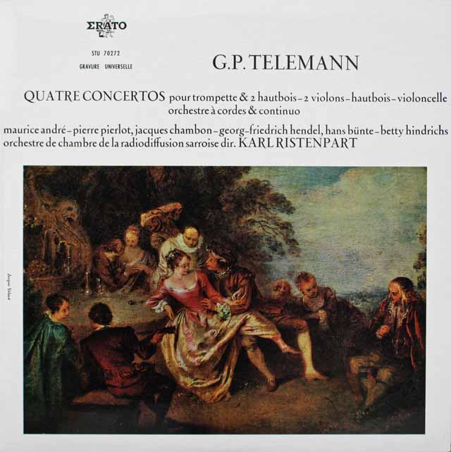 リステンパルトのテレマン/協奏曲集　仏ERATO　3229　LP レコード
