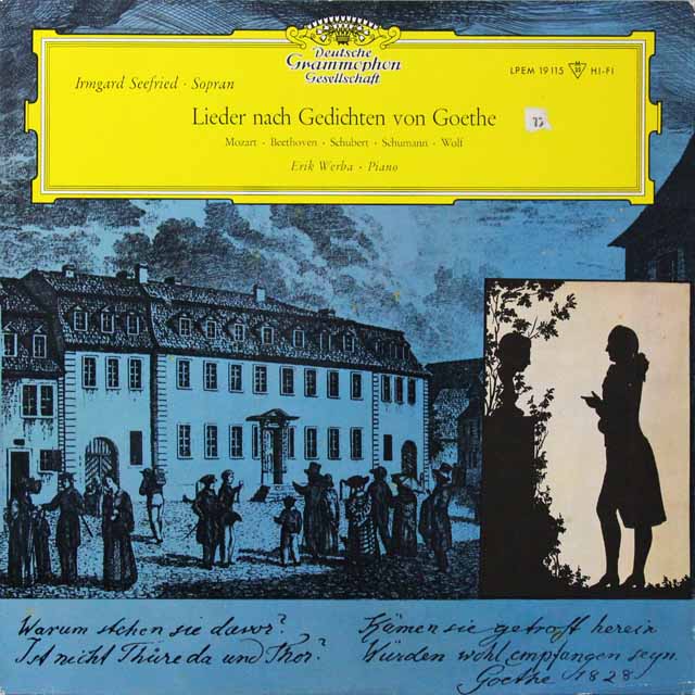 ゼーフリートのゲーテの詩による歌曲集　独DGG　3731　LP レコード