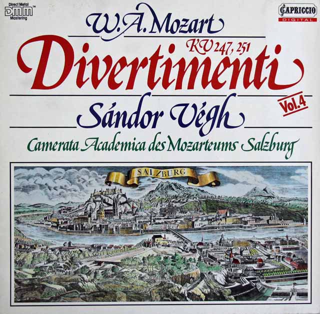 モーツァルテウム・カメラータ・アカデミカのモーツァルト/ディヴェルティメント第10&11番　独CAPRICCIO　2914　LP レコード