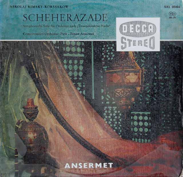 【ドイツ最初期盤】アンセルメのリムスキー=コルサコフ/交響組曲「シェヘラザード」　独DECCA　2906　LP レコード
