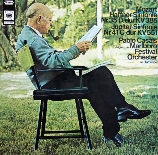 カザルスのモーツァルト/交響曲第35番「ハフナー」&第41番「ジュピター」  独CBS  3284　LP レコード