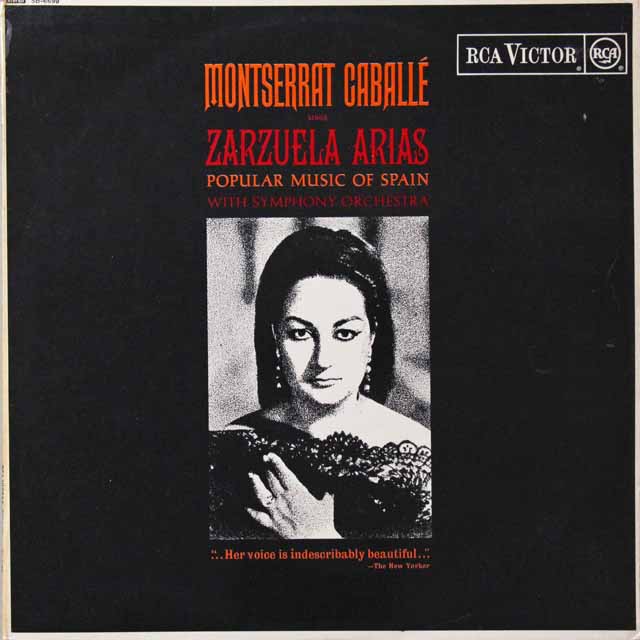 カバリエのサルスエラ・アリア集　英RCA　3221　LP レコード