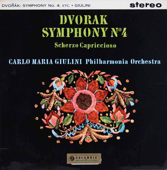 【オリジナル盤】　ジュリーニのドヴォルザーク/交響曲第8番（第4番）　英Columbia　3025　LP レコード