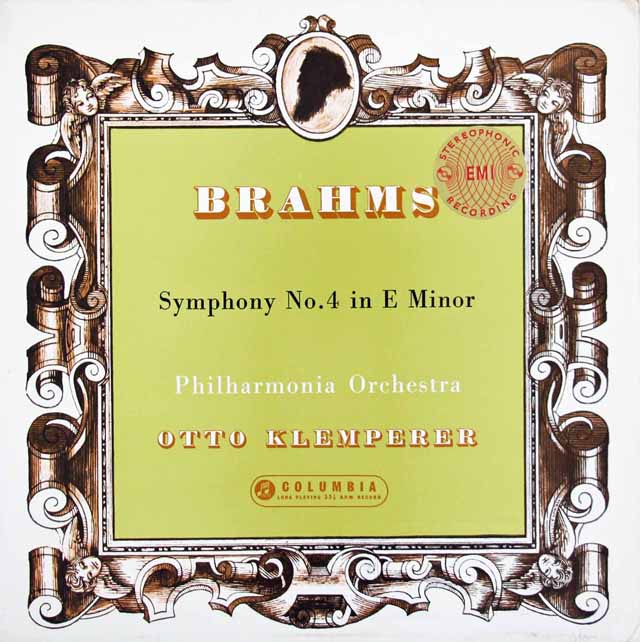 【オリジナル盤】　クレンペラーのブラームス/交響曲第4番　英Columbia　3025　LP レコード