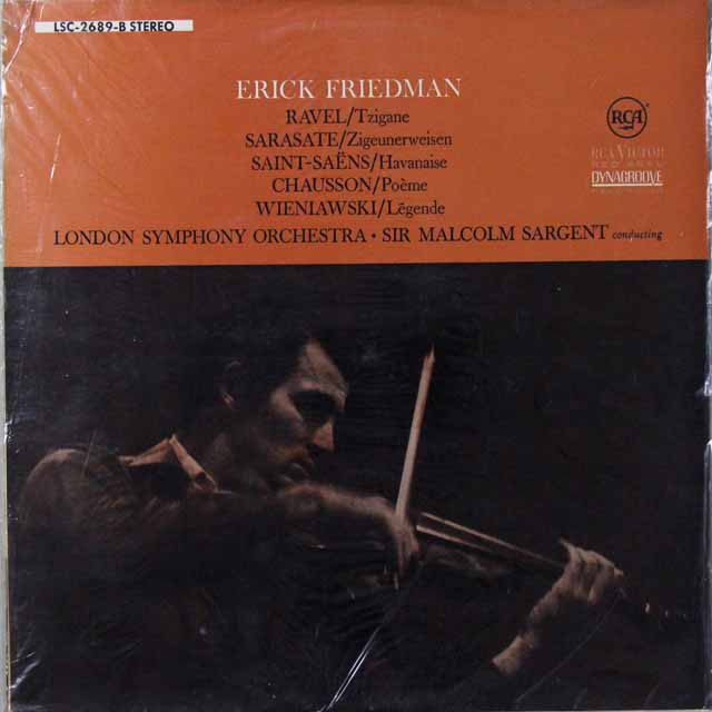 フリードマン、サージェントのサラサーテ/「ツィゴイネルワイゼン」ほか　独RCA　3593　LP レコード