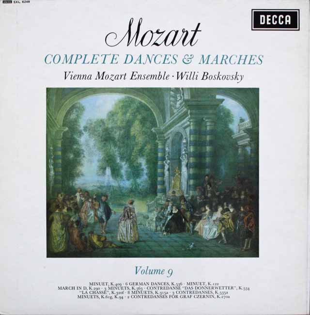 ボスコフスキーの「モーツァルト/舞曲と行進曲全集」（9）　英DECCA　3801　LP レコード