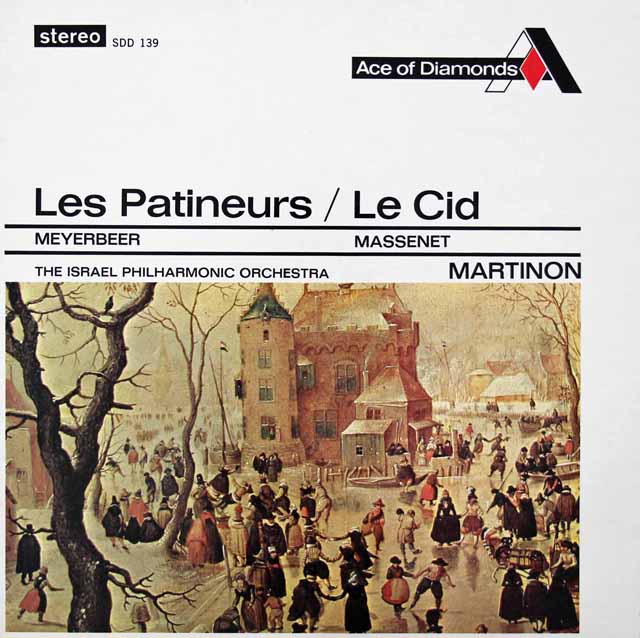 マルティノンのマイアベーア/バレエ「スケートをする人々」ほか　英Ace of Diamonds(DECCA)　3025　LP レコード