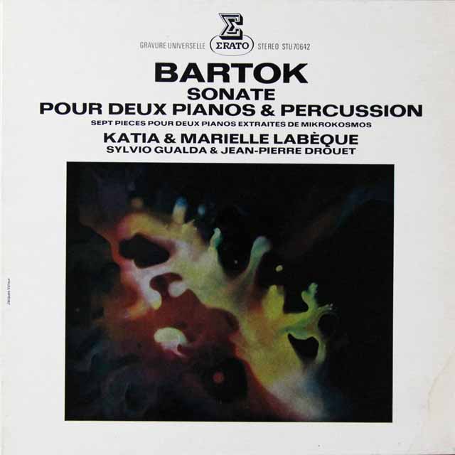 ラベック姉妹のバルトーク/2台のピアノと打楽器のためのソナタ　仏ERATO　3292　LP レコード