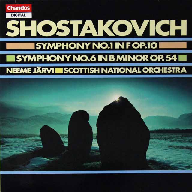 ネーメ・ヤルヴィのショスタコーヴィチ/交響曲第1、6番　英Chandos　3541　LP レコード