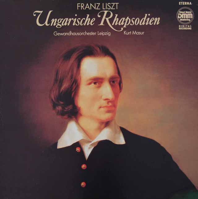 マズアのリスト/ハンガリー狂詩曲第1～6番　独ETERNA　3389　LP レコード