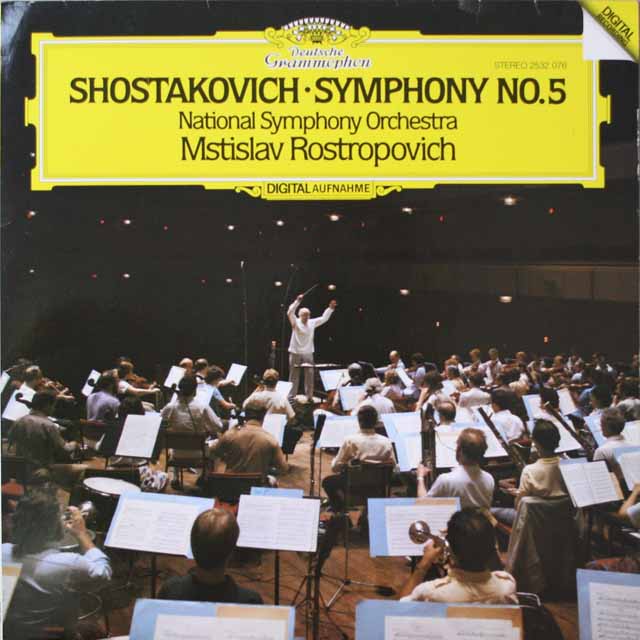 ロストロポーヴィチのショスタコーヴィチ/交響曲第5番　独DGG　3798　LP レコード