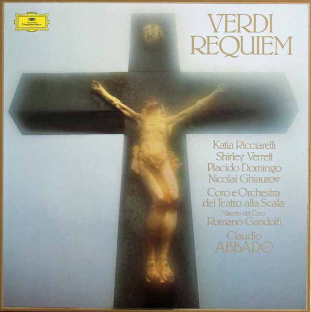 【直筆サイン入り】　アバド＆スカラ座のヴェルディ/「レクイエム」　独DGG　3219　LP レコード