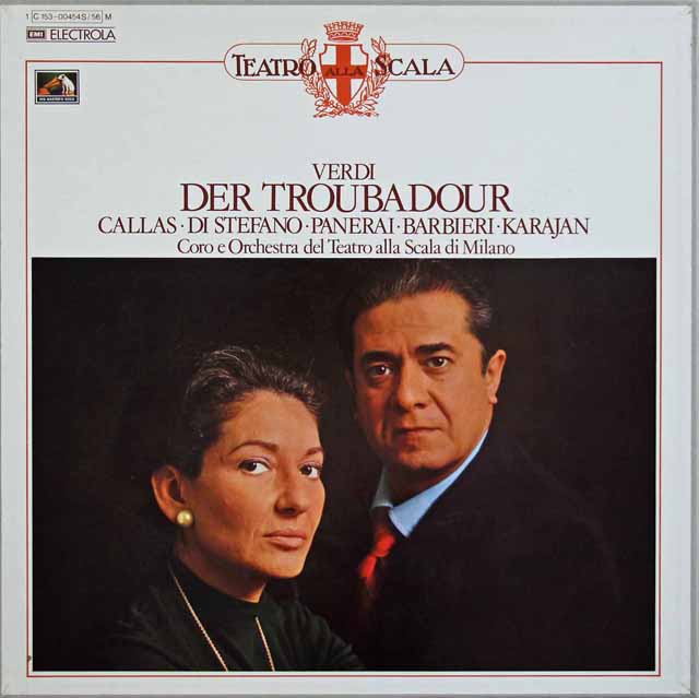 カラス&カラヤンのヴェルディ/「イル・トロヴァトーレ」　独EMI　2922　LP レコード