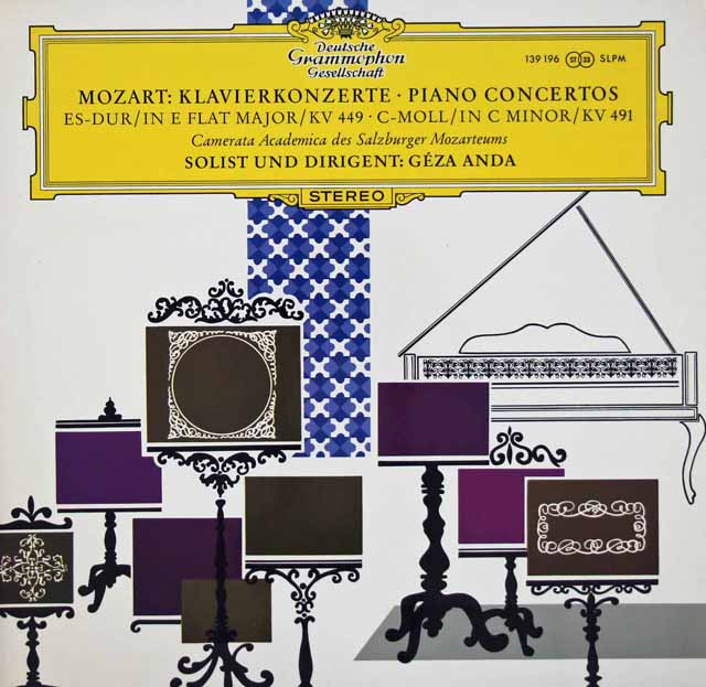 アンダのモーツァルト/ピアノ協奏曲第14、24番　独DGG　3703　LP レコード