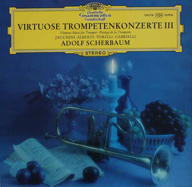 シェルバウムのヴィルトーゾ・トランペット協奏曲集3　独DGG　3219　LP レコード