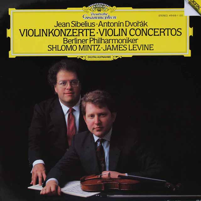 ミンツ、レヴァインのシベリウス、ドヴォルザーク/ヴァイオリン協奏曲　独DGG　3703　LP レコード