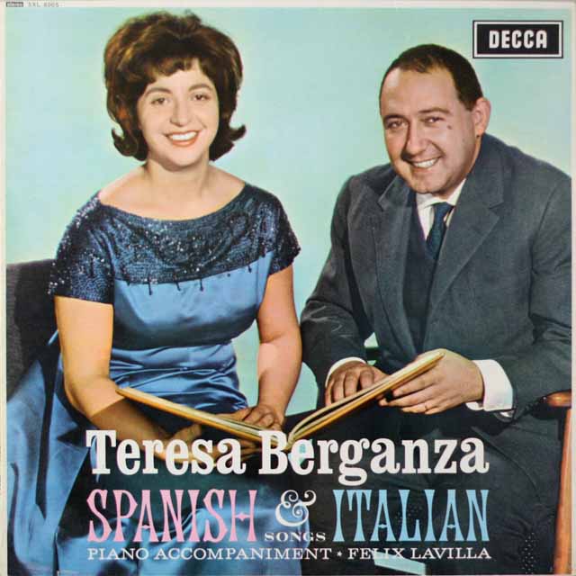 ベルガンサの「イタリア、スペイン歌曲集」　英DECCA　3336　LP レコード