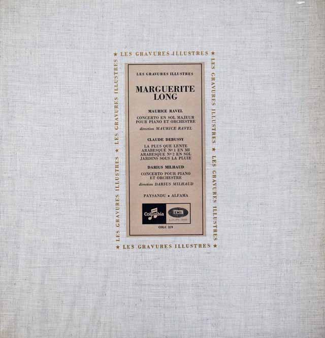 ロン、ラヴェルのラヴェル/ピアノ協奏曲ト長調ほか　仏Columbia　3703　LP レコード