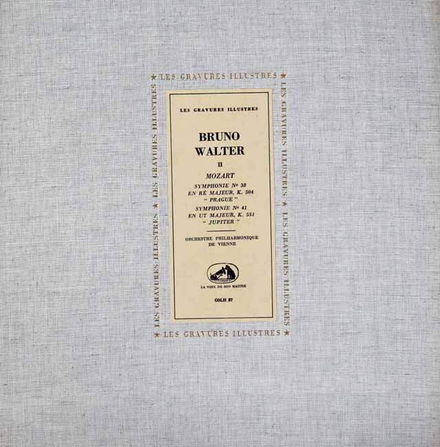 ワルターのモーツァルト/交響曲第38番「プラハ」&第41番「ジュピター」　仏EMI（VSM）　3010　LP レコード
