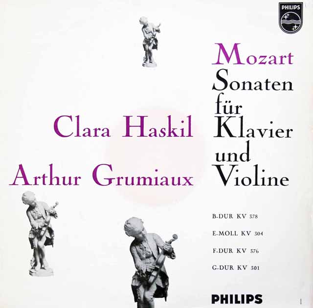 グリュミオー&ハスキルのモーツァルト/ヴァイオリンソナタ集　蘭PHILIPS　3010　LP レコード