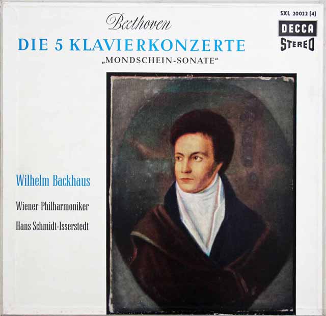 バックハウス、イッセルシュテットのベートーヴェン/ピアノ協奏曲全集　独DECCA　3010　LP レコード