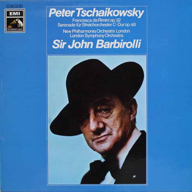 バルビローリのチャイコフスキー/幻想曲「フランチェスカ・ダ・リミニ」ほか　独EMI　3746　LP レコード