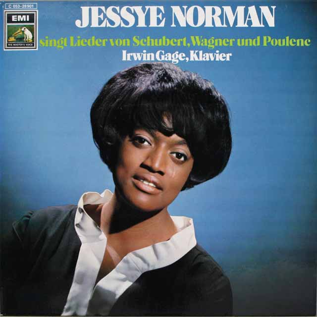 ジェシー・ノーマン、アーウィン・ゲイジのシューベルト、ワーグナー、プーランク/歌曲集　独EMI　3746　LP レコード