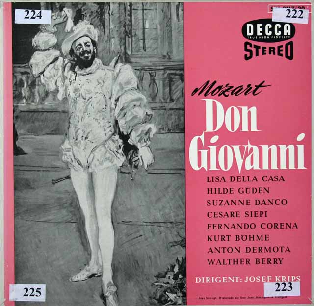 【特 価】　クリップスのモーツァルト/「ドン・ジョヴァンニ」 　独DECCA　3635　LP レコード