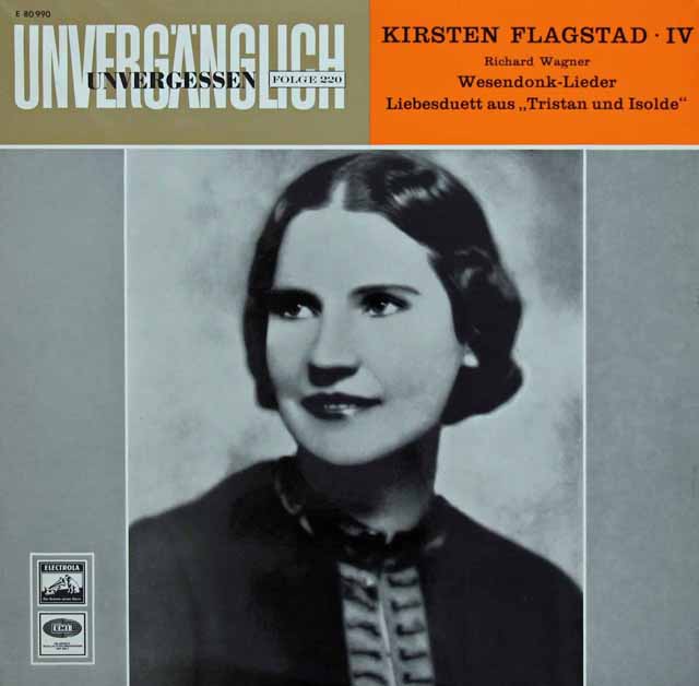 フラグスタートのワーグナー/ヴェーゼンドンク歌曲集ほか　独EMI　3630　LP レコード
