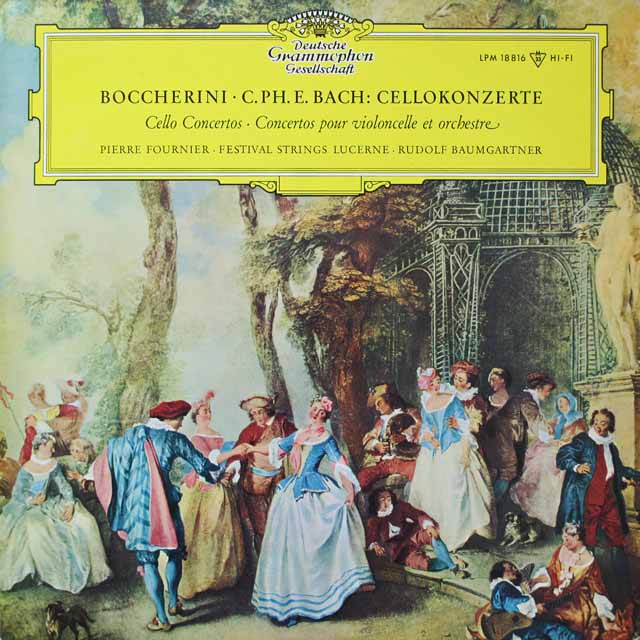 フルニエ、バウムガルトナーのボッケリーニ/チェロ協奏曲ほか　独DGG　3793　LP レコード