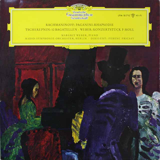 ウェーバー、フリッチャイのラフマニノフ/パガニーニの主題による狂詩曲ほか　独DGG　3406　LP レコード