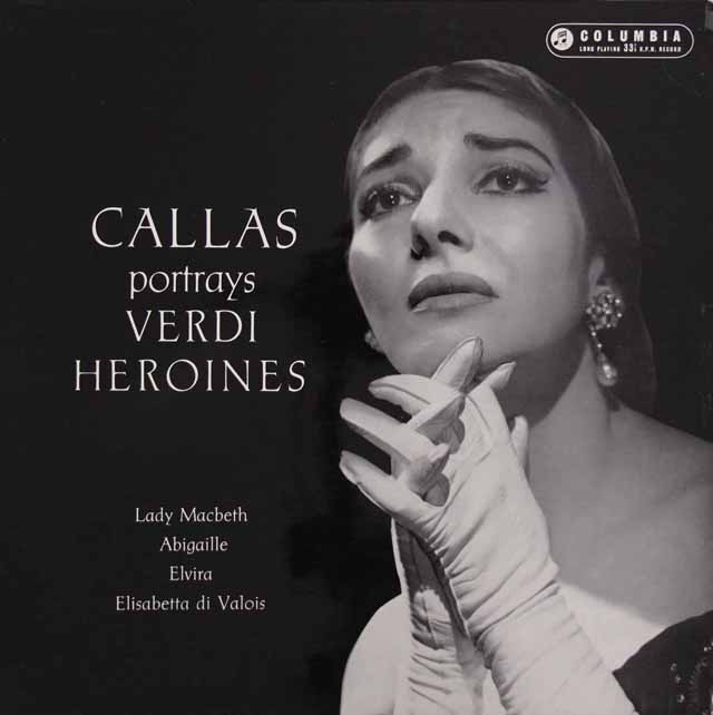カラス、ヴェルディのヒロインたちを歌う　英Columbia　2924　LP レコード