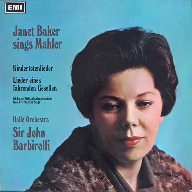 ベイカー、バルビローリのマーラー/「亡き子をしのぶ歌」、「さすらう若人の歌」　独EMI　3746　LP　レコード